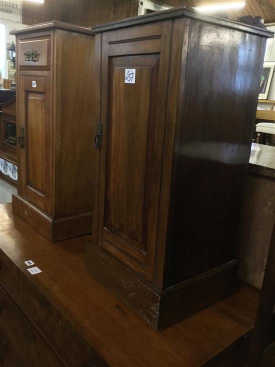 Two late Victorian mahogany bedside cupboard